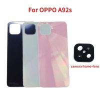 ใหม่ฝาหลังเคสสำหรับ OPPO A92s PDKM00เคสปลอกหุ้มช่องหลังพร้อมอะไหล่ซ่อมเลนส์ที่จับกล้องรูปตัวยู