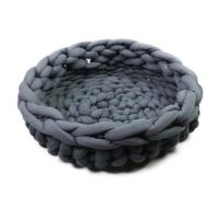 Pet Kennel Dog Cat Hand-Woven Bed Knit Nest House Puppy Kitten Cave Basket Sleeping Bag Dogs Kennel Supplies