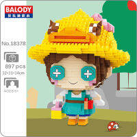 Balody 18378เกม Identity ELong Gardener เป็ด Flt สัตว์ Monster 3D มินิบล็อกเพชรอิฐของเล่นสำหรับเด็กไม่มีกล่อง