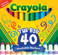 Crayola สีเมจิกล้างออกได้อัลตร้าคลีน40สี หัวใหญ่
