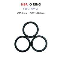 NBR O Ring แหวนซีลปะเก็นความหนา CS3.5mm OD10 ~ 75mm มิลลิเมตรไนไตรล์ Butadiene ยาง Spacer ความต้านทานน้ำมันเครื่องซักผ้าทรงกลม