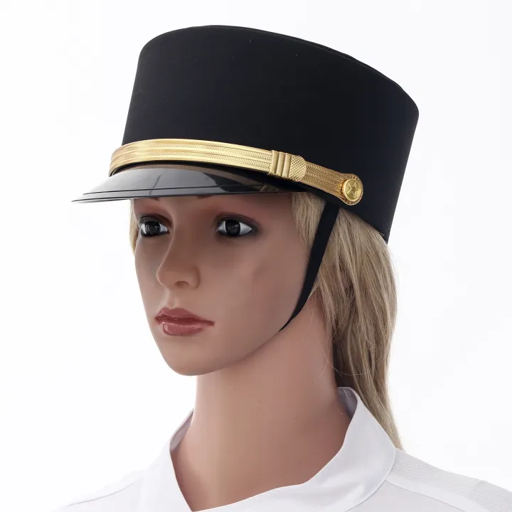 【hot】 Hotel Waiter Hat Anime Waiter Doorman Top Hats Etiquette Drum