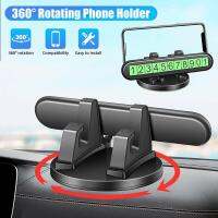 Car Dashboard Anti-slip Rubber Mat Mount Holder Temporary Parking Mobile Phone Number Plate Luminous Digital With Bracket