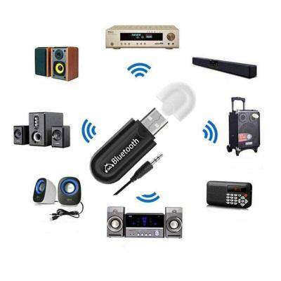 USB Bluetooth HJX-001 บลูทูธมิวสิครับสัญญาณเสียง 3.5mm แจ็คสเตอริโอไร้สาย USB A2DP Blutooth เพลงเสียง Transmitt รับ dongle อะแดปเตอร์สำหรับรถหูฟัง