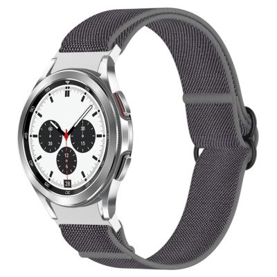 สำหรับนาฬิกา Samsung Galaxy 4แบบคลาสสิค42มม. ยืดได้ไนลอนสีดำสายนาฬิกาแบบมีหัว