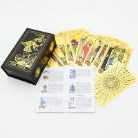 12*7ซมฟอยล์ใหม่ Sun Tarot บัตรคำภาษาอังกฤษกันน้ำเกมโป๊กเกอร์การทำนายเด็กผู้หญิงอารมณ์แบบโต้ตอบเกมกระดานหมากรุก