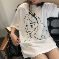 BOUND （in stock）Cartoon girl print top Round neck loose short sleeve T-shirt