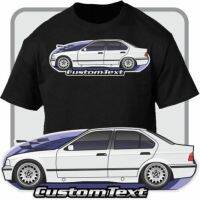 【HOT】เสื้อยืดสีขาวผู้ชาย เสื้อโค้ทคัสตอมอาร์ต E36 1992 93 94 99 BMW M3 รถเก๋งเปิดประทุน น้ําหนักเบา100%cotton