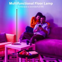 RGB LED Floor Lamp Indoor Stand Light Music Atmosphere APP Remote Control Smart Corner Foot Light For Living Room Bedroom Decor