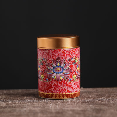 Exquisite Pas Ceramic Tea Caddy Portable Travel Sealed Tea Boxes Tea Jar Storage Tank Coffee Canister Spice Candy Containers