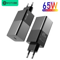 WOTOBE เครื่องชาร์จติดผนัง Gan,USB C PD 65W 20W QC3.0สำหรับ TYPE C Ipad แล็ปท็อป13 12 /Se S10/S20/Note10/9 XPS HP UK Lenovo Thinkpad