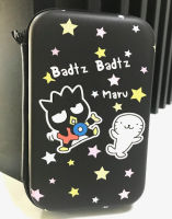 BAD BADTZ กล่องเก็บสายชาร์จ   กล่องใส่ PWB HDD , หูฟัง , เอนกประสงค์, Size XL  ลาย BAD  BADTZ  MARU AND HANA MARU  งานดี evaกันกระแทก ขนาด16x10x3.5cm งานสวยงาม มีบริการเก็