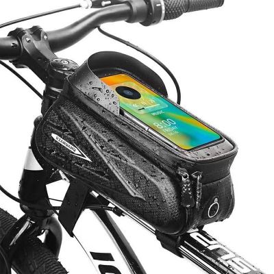 กระเป๋ามีกรอบด้านหน้ากันน้ำกระเป๋าทรงหลอดจักรยาน/จักรยานโทรศัพท์ภายใต้7.2"