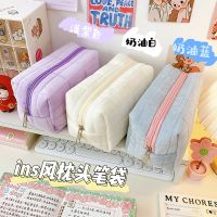 Cute Pencil Case Pillow Pencil Bag Makeup Bag Large Capacity Cases Student Back To School Supplies Korean Stationery Storage Bag Pencil Cases Boxes