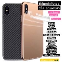 ฟิล์มหลังสีใสลายเคปล่าสำหรับไอโฟนฟิล์มกันรอยด้านหลังสำหรับไอโฟน11 ip11pro 11promax 7plus/8plus iX/Xr xsmax 6G/7g/8G