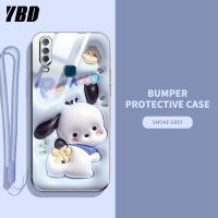 เคสโทรศัพท์เอฟเฟกต์ภาพ3D YBD สำหรับ Vivo Y15 Y17 Y12 Y12i Y11 2019 1901 1902 1904 1940ลายสัตว์น่ารักกระต่ายทิวลิปวัสดุซิลิโคนหรูหราส่งสายคล้อง