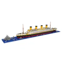 1860 Pcs Titanic Cruise เรือเรือชุดบล็อกอาคาร Micro Mini DIY ประกอบของเล่น