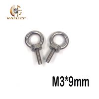 【CW】 10PCS M3x9 304 Stainless Steel Silver Ring Shape Screws Bolt screw rings lifting eye bolt marine hardware ring