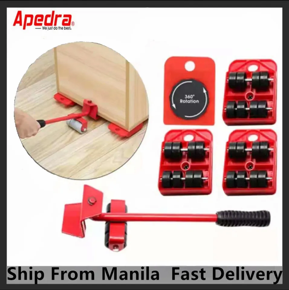 5pcs Furniture Movers Sliders Appliance Roller - Convenient Moving Sliders for Heavy Furniture Moving Pad Red, Size: One Size