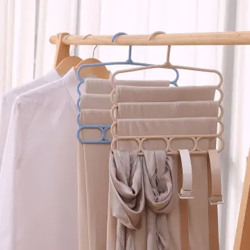 1pc Creative Multilayer Storage Pants Hanger Plastic Clothes