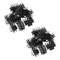 24 Pcs 1.1 inch Long Black Plastic Mini Hairpin 10 Claws Hair Clip Clamp for Ladies