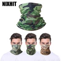 hjk❧✙  NIXHIT Men Camouflage Bandana Silk Half Face Neck Gaiter Cover Scarf Cycling Fishing Dustproof Balaclava X004