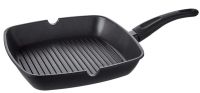 HEMLAGAD Grill pan, black 28x28 cm (เฮ็มลาแกด กระทะย่าง, ดำ 28x28 ซม.)