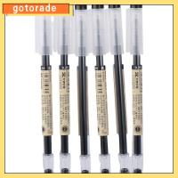 GOTORADE 12แพ็ค ปากกาหมึกเจลสีดำ 0.35มม. ปากกาพลาสติกสำหรับเด็ก เย็นเย็น บ้านในบ้าน