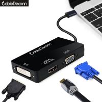 Thunderbolt 3 hub usb 3.1 Type-c to 4k hdmi vga dvi adapter Converter 3in1 Multiport Adapter cable For apple new Macbook Pro Adapters