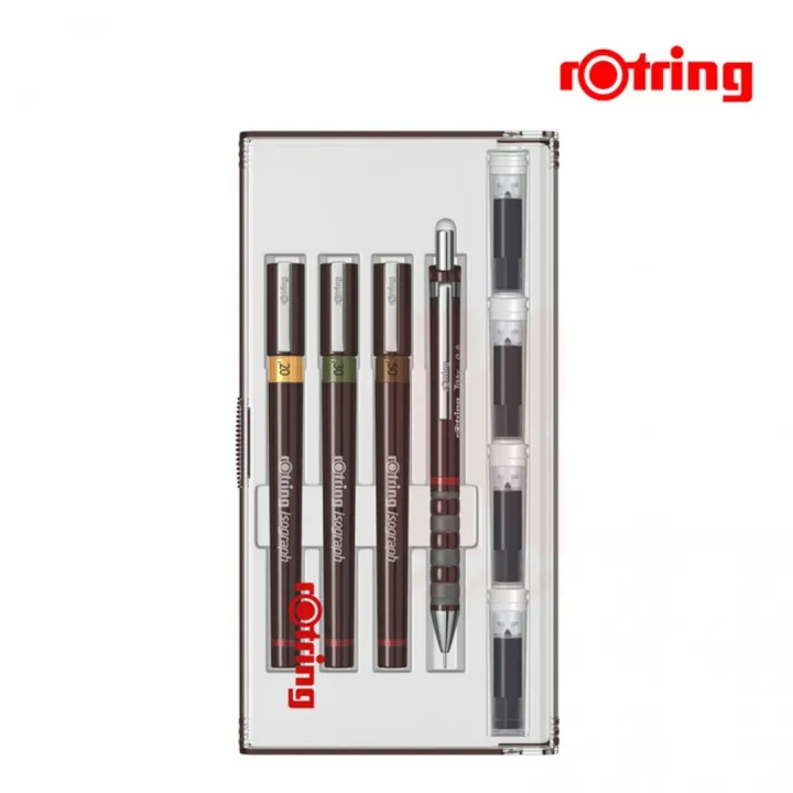 Rotring ชุดปากกาเขียนแบบ Isograph Junior Set Lazada.co.th