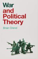 หนังสืออังกฤษใหม่ War and Political Theory [Paperback]