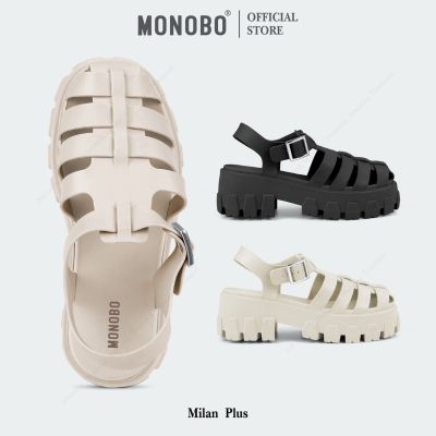 Monobo รองเท้ารัดข้อรองเท้าแฟชั่นส้นแบน New ปรับแบบเข็มขัดใหม่ รุ่น Milan Plus