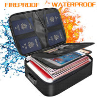 Fireproof Waterproof Document Storage Bag Envelope File Folder Cash Pouch Jewelry Passport Office Important File Organizer Item