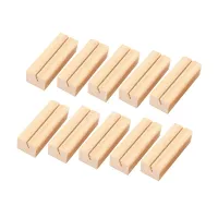 20 Pieces Wood Place Card Holders, Wooden Table Number Holder Memo Stand Clamps Stand Card Desktop Message Crafts for Wedding Dinner Party Decoration