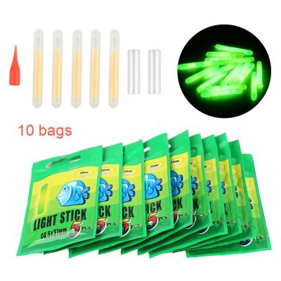 【YF】❧◈  50pcs Fishing Float Stick Fireflies Fluorescent Lightstick Night Rod Dark Tackle