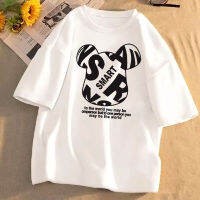 ?เสื้อยืดคอกลม T-shirt ลายมาใหม่ 2023 วัยรุ่นเกาหลี คิ้วห์ๆ?T-674