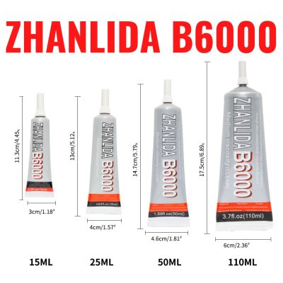 15ML 25ML 50ML 110ML Zhanlida B6000 Clear Contact Phone Repair Adhesive Multipurpose DIY Glue With Precision Applicator Tip Adhesives Tape