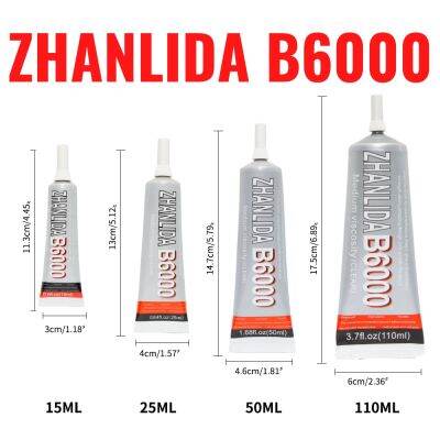 15ML 25ML 50ML 110ML Zhanlida B6000 Clear Contact Phone Repair Adhesive Multipurpose DIY Glue With Precision Applicator Tip Adhesives Tape