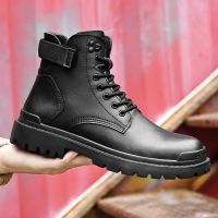 Plus Size 38-48 Motorcycle Boots Men Genuine Leather Casual Mens Shoes Ankle Boots Fashion Brand Military Tactical Male Footwear