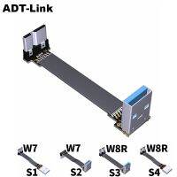 ตัวป้องกันอากาศ S-W USB สายสายแพแบน FFC FPV สาย Micro 3.0 USB พับได้ตัวผู้กับตัวเมียทำมุมสายเคเบิลพันข้อศอกตามแนวแกน