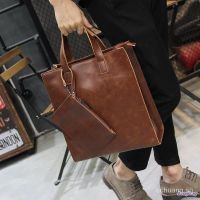 ✧▣2021 upgraded version of high quality British r business hbag casual fashion crazy horse leather messenger shou