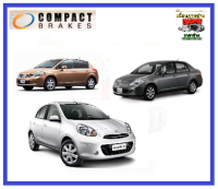 ผ้าเบรคหน้า NISSAN MARCH ปี10-ON/ NISSAN TIIDA (NC11) 1.6,1.8 DHC 16V ปี07-ON (ฺCOMPACT DC SILVER DCC-722)