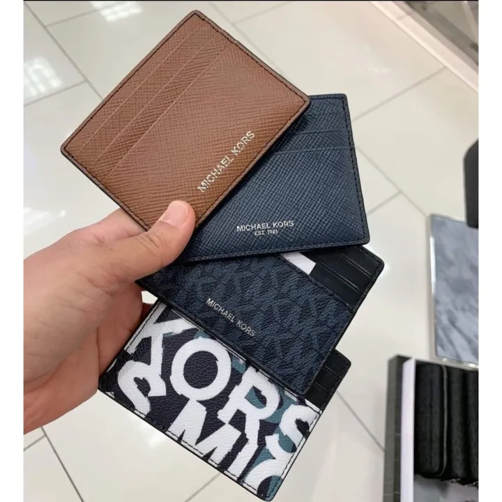 Michael Kors Brown Slim Card Case Leather Wallet | Lazada PH