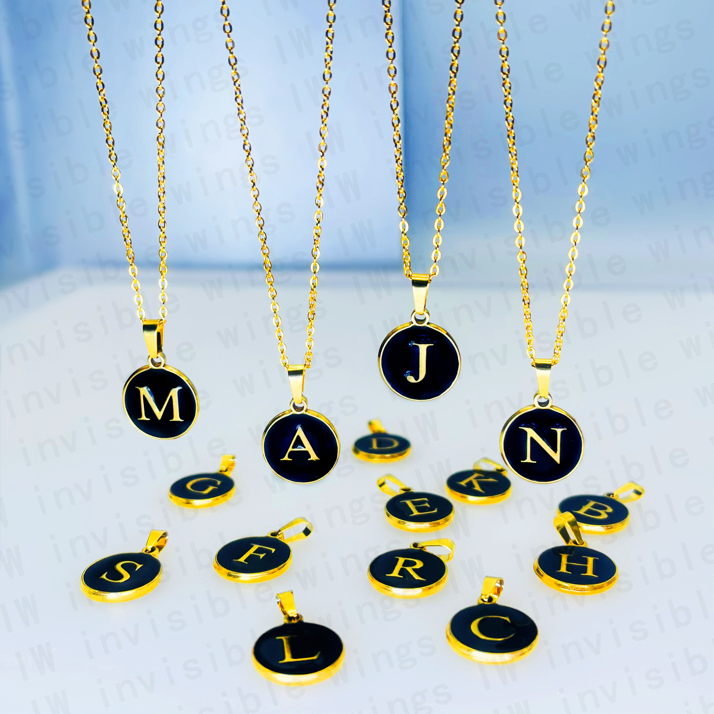 Women Girl Measure Ruler Pattern Pendant Necklace Gift Fashion Jewelry 
