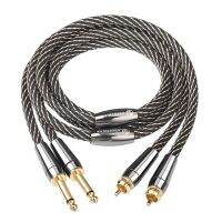 HIFI 6.5mm to RCA audio Cable Hi-end 6N OFC Dual 6.5 to 2RCA applied to Mixer Console Amplifier act