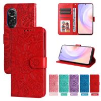 เคสโทรศัพท์กันกระแทกสำหรับ Huawei Nova 11 11i 11 Pro/ Nova 10 10 SE / Nova 9 SE / Nova 8i Nova Y70 Plus Y90 Totem กลีบดอกไม้แม่เหล็กกระเป๋าสตางค์หนัง2ช่องเสียบบัตรปลอกเคสแบบพับปิดได้