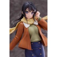 โมเดล อนิเมะ Taito Seishun Buta Yaro Wa Yumemiru Shoujo No Yume Wo Minai Sakurajima Mai (Winter Clothes Ver.）18cm Figure Model Rascal Does Not Dream of a Dreaming Girl Anime Dolls