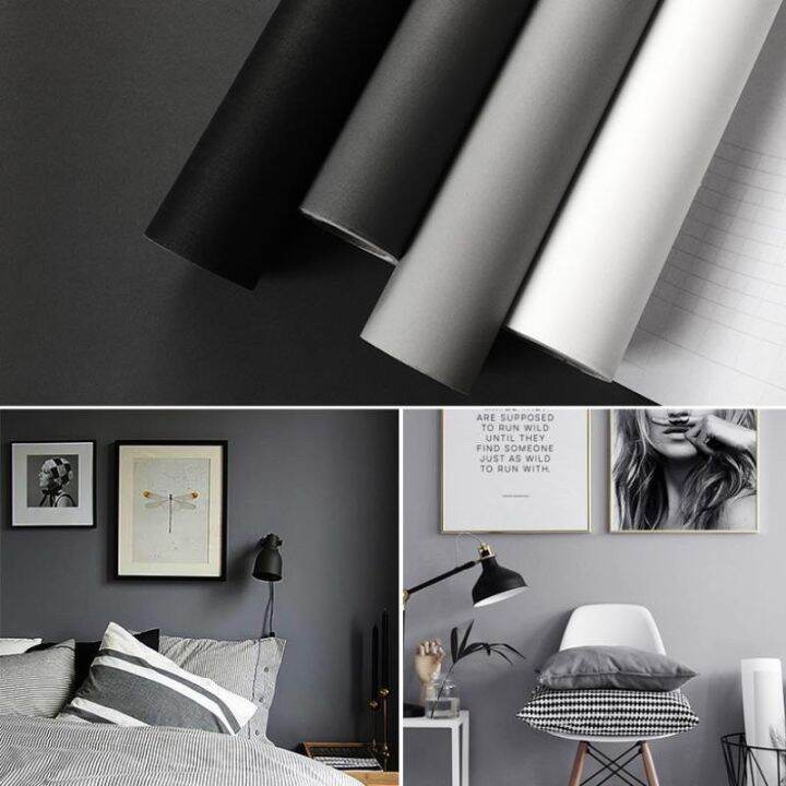 HOME Solid Color Luxury Style Wall Paper 10 Meters Self Adhesive