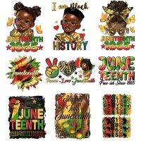 【YF】☽❁◄  Decals Juneteenth 1865 Iron Patches Emancipation Day Stickers Ironing Printing for Transfers