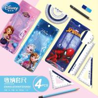 Disney Ruler Student Stationery Set Ruler Ruler Triangle Ruler Protractor Childrens Four-Piece Set Multi-Functional Set Of Geometric Figures Cute Cartoon Creative Wave Ruler Marvel Spiderman Drawing Ruler 【APR】